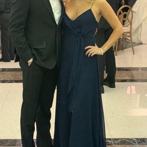 Jenny yoo chiffon evening dress black tie formal